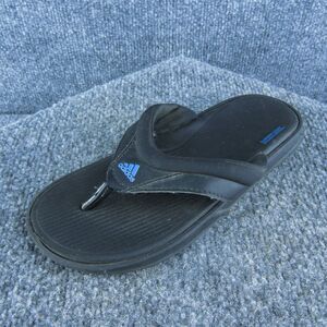adidas Boys‎ Flip Flop Shoes Sz Y 2 Medium Sandal Black Synthetic Slip On